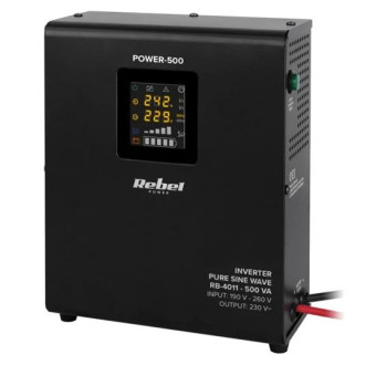 Zdroj záložní REBEL POWER-500 12V/230V 500VA 300W nástěnný